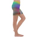 Background-rainbow Kids  Lightweight Velour Capri Yoga Leggings View3