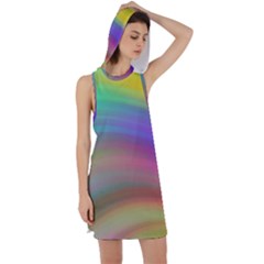 Background-rainbow Racer Back Hoodie Dress by nateshop