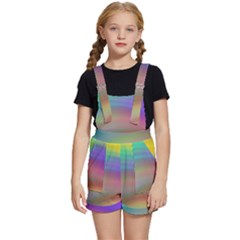 Background-rainbow Kids  Short Overalls by nateshop