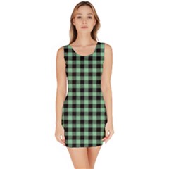 Straight Green Black Small Plaids   Bodycon Dress by ConteMonfrey