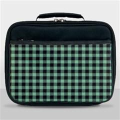 Straight Green Black Small Plaids   Lunch Bag by ConteMonfrey