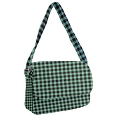 Straight Green Black Small Plaids   Courier Bag by ConteMonfrey