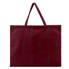 Candles Zipper Large Tote Bag