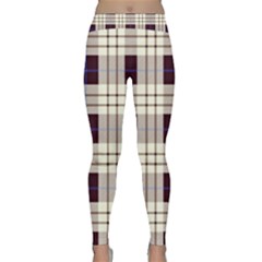 Purple, Blue And White Plaids Classic Yoga Leggings by ConteMonfrey