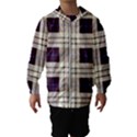 Purple, blue and white plaids Kids  Hooded Windbreaker View1