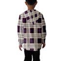 Purple, blue and white plaids Kids  Hooded Windbreaker View2