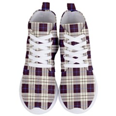 Purple, Blue And White Plaids Women s Lightweight High Top Sneakers by ConteMonfrey