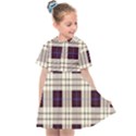 Purple, blue and white plaids Kids  Sailor Dress View1