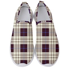 Purple, Blue And White Plaids Men s Slip On Sneakers by ConteMonfrey