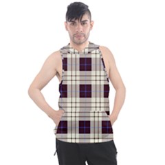 Purple, Blue And White Plaids Men s Sleeveless Hoodie by ConteMonfrey