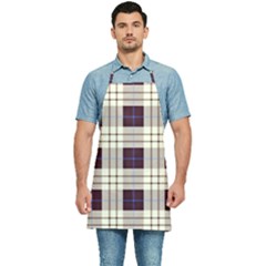 Purple, Blue And White Plaids Kitchen Apron by ConteMonfrey