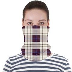 Purple, Blue And White Plaids Face Seamless Bandana (adult) by ConteMonfrey