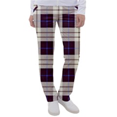 Purple, Blue And White Plaids Women s Casual Pants by ConteMonfrey