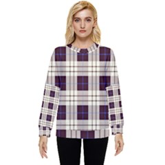 Purple, Blue And White Plaids Hidden Pocket Sweatshirt by ConteMonfrey