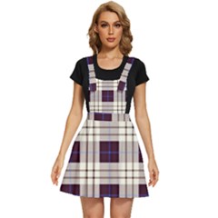 Purple, Blue And White Plaids Apron Dress by ConteMonfrey