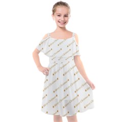 Cute Christmas Kids  Cut Out Shoulders Chiffon Dress by nateshop