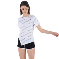 Cute Christmas Asymmetrical Short Sleeve Sports Tee by nateshop