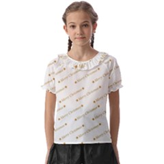 Cute Christmas Kids  Frill Chiffon Blouse by nateshop