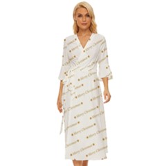 Cute Christmas Midsummer Wrap Dress by nateshop