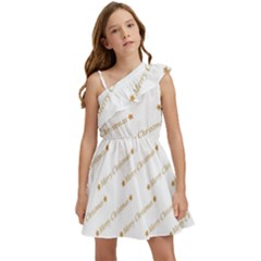 Cute Christmas Kids  One Shoulder Party Dress by nateshop