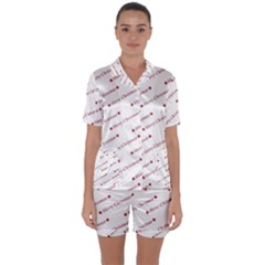 Christmas Cute Satin Short Sleeve Pajamas Set by nateshop