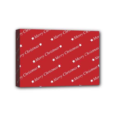 Cute Christmas Red Mini Canvas 6  X 4  (stretched) by nateshop