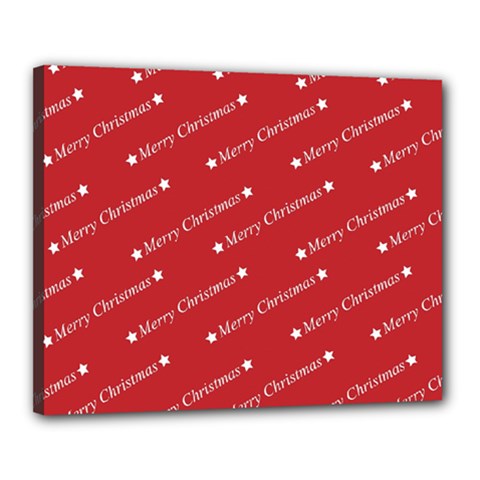 Cute Christmas Red Canvas 20  X 16  (stretched) by nateshop