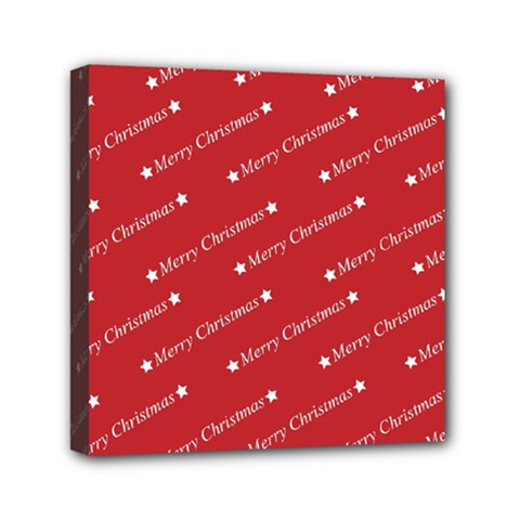 Cute Christmas Red Mini Canvas 6  X 6  (stretched) by nateshop