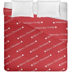 Cute Christmas Red Duvet Cover Double Side (king Size) by nateshop