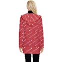 Cute Christmas red Button Up Hooded Coat  View2