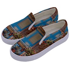 Beautiful Venice Window Kids  Canvas Slip Ons by ConteMonfrey