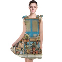 Beautiful Venice Window Tie Up Tunic Dress by ConteMonfrey