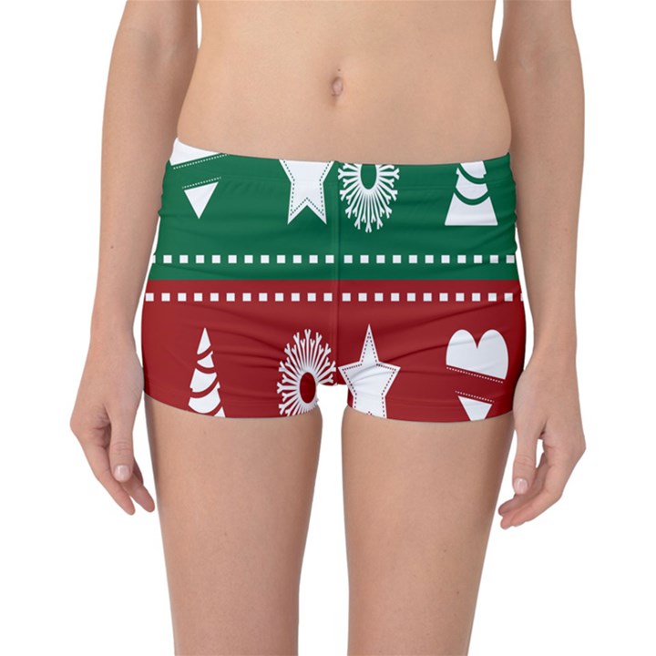 Christmas-04 Reversible Boyleg Bikini Bottoms