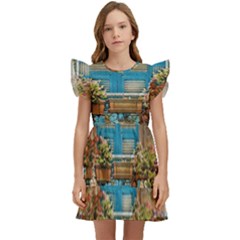 Beautiful Venice Window Kids  Winged Sleeve Dress by ConteMonfrey