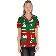 Christmas-04 Women s V-neck Scrub Top by nateshop