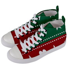 Christmas-04 Women s Mid-top Canvas Sneakers by nateshop