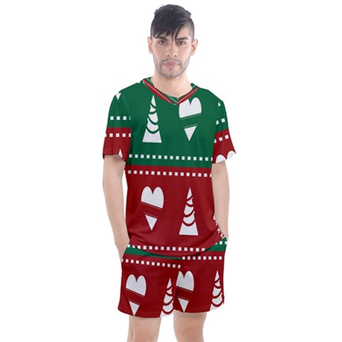 Christmas-04 Men s Mesh Tee And Shorts Set by nateshop