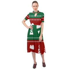 Christmas-04 Keyhole Neckline Chiffon Dress by nateshop