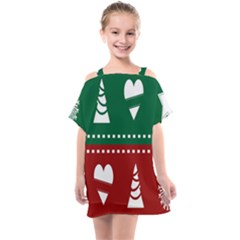 Christmas-04 Kids  One Piece Chiffon Dress by nateshop