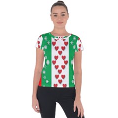 Christmas-05 Short Sleeve Sports Top  by nateshop