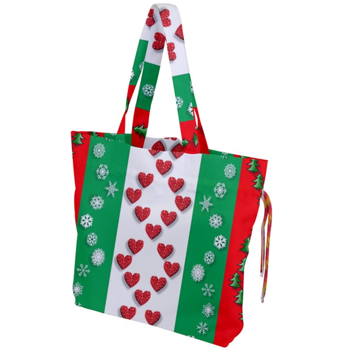 Christmas-05 Drawstring Tote Bag