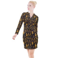 Christmas Button Long Sleeve Dress by nateshop