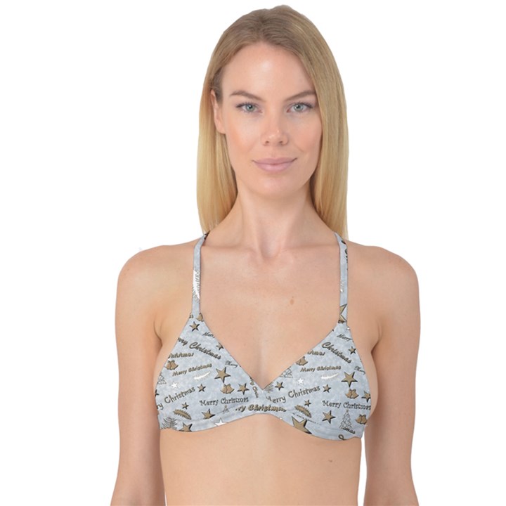 Christmas Reversible Tri Bikini Top