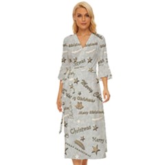 Christmas Midsummer Wrap Dress by nateshop