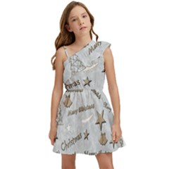 Christmas Kids  One Shoulder Party Dress