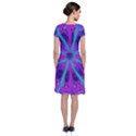 Wallpaper Tie Dye Pattern Short Sleeve Front Wrap Dress View2