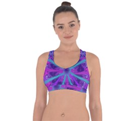 Wallpaper Tie Dye Pattern Cross String Back Sports Bra by Wegoenart