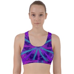 Wallpaper Tie Dye Pattern Back Weave Sports Bra by Wegoenart