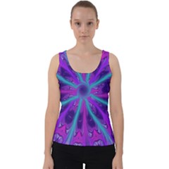 Wallpaper Tie Dye Pattern Velvet Tank Top by Wegoenart