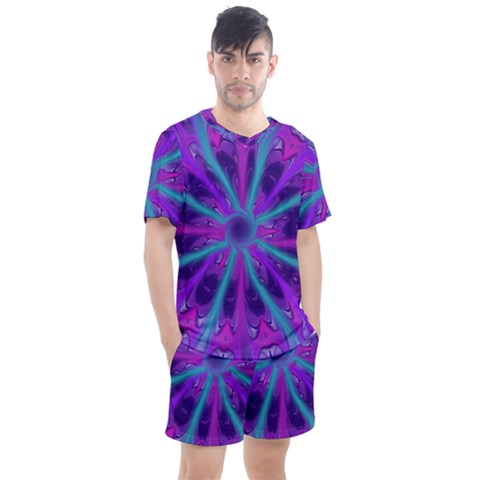 Wallpaper Tie Dye Pattern Men s Mesh Tee And Shorts Set by Wegoenart